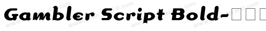 Gambler Script Bold字体转换